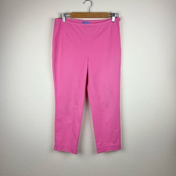 J. McLaughlin Straight Leg Stretch Pant - Pink - Picture 1 of 7